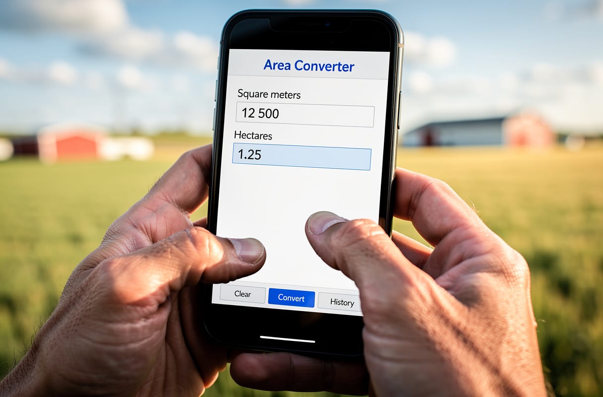La conversion des mètres carrés en hectares s'effectue en divisant simplement la surface en m² par 10 000. Cette opération mathématique permet d'obtenir instantanément l'équivalence en hectares, unité privilégiée pour les grandes propriétés, les parcelles agricoles et les études d’impact environnemental nécessitant une lisibilité optimale. 