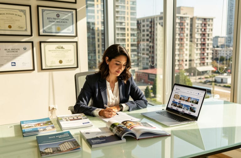 Le diplôme pour être agent immobilier en 2026 s'articule principalement autour du BTS Professions Immobilières, de la licence professionnelle métiers de l’immobilier et du master en droit ou management immobilier. Ces diplômes permettent d’obtenir la carte professionnelle T, indispensable pour exercer la transaction immobilière en toute légalité et viser une carrière immobilière solide et reconnue.